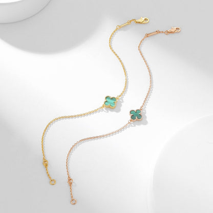 [Max Jewelry ]CLOVER BRACELET MALACHITE 1 MOTIF