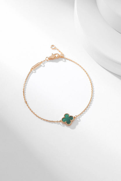 [Max Jewelry ]CLOVER BRACELET MALACHITE 1 MOTIF
