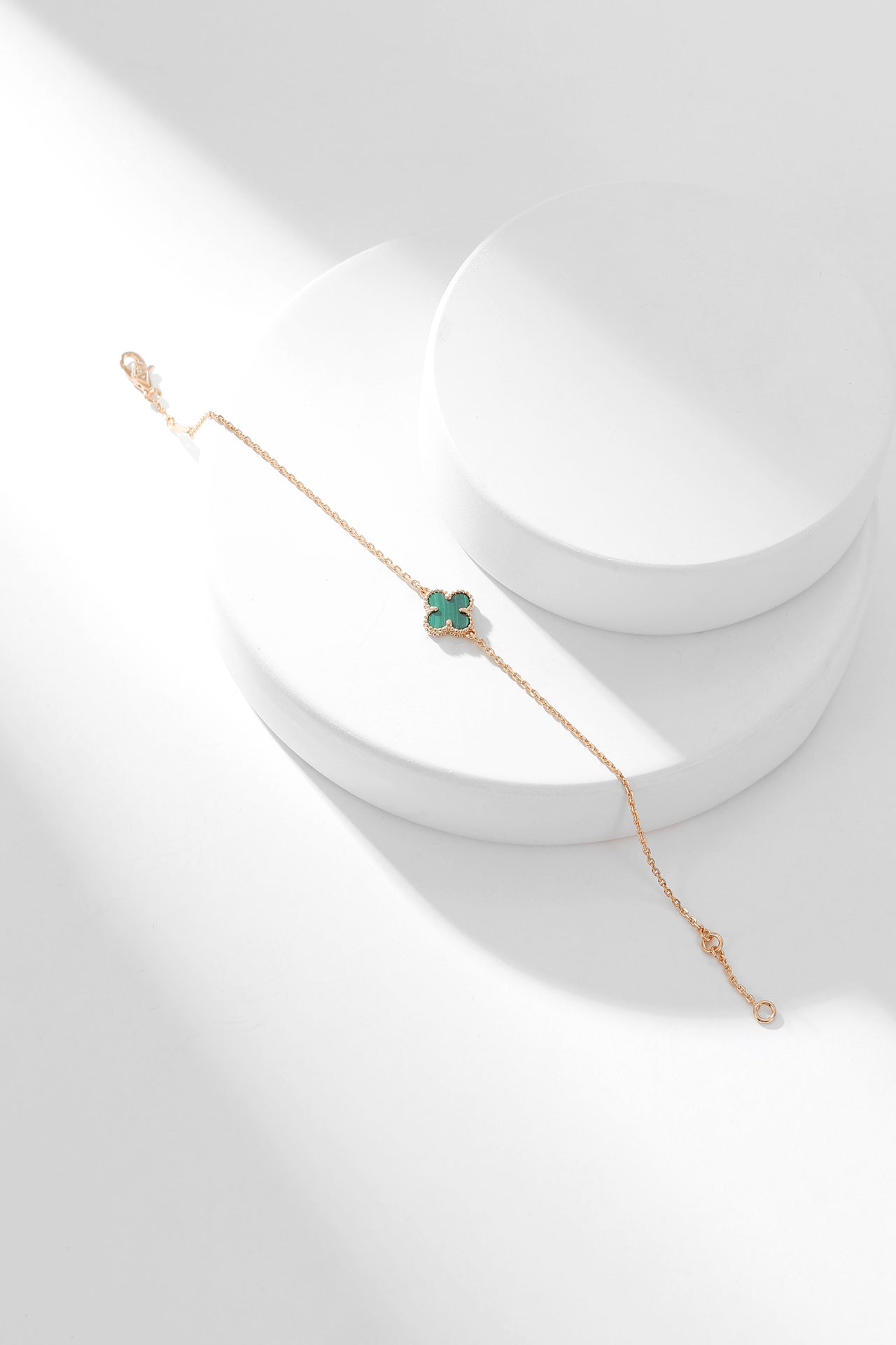 [Max Jewelry ]CLOVER BRACELET MALACHITE 1 MOTIF