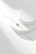 [Plus&Max]CLOVER BRACELET MALACHITE 1 MOTIF