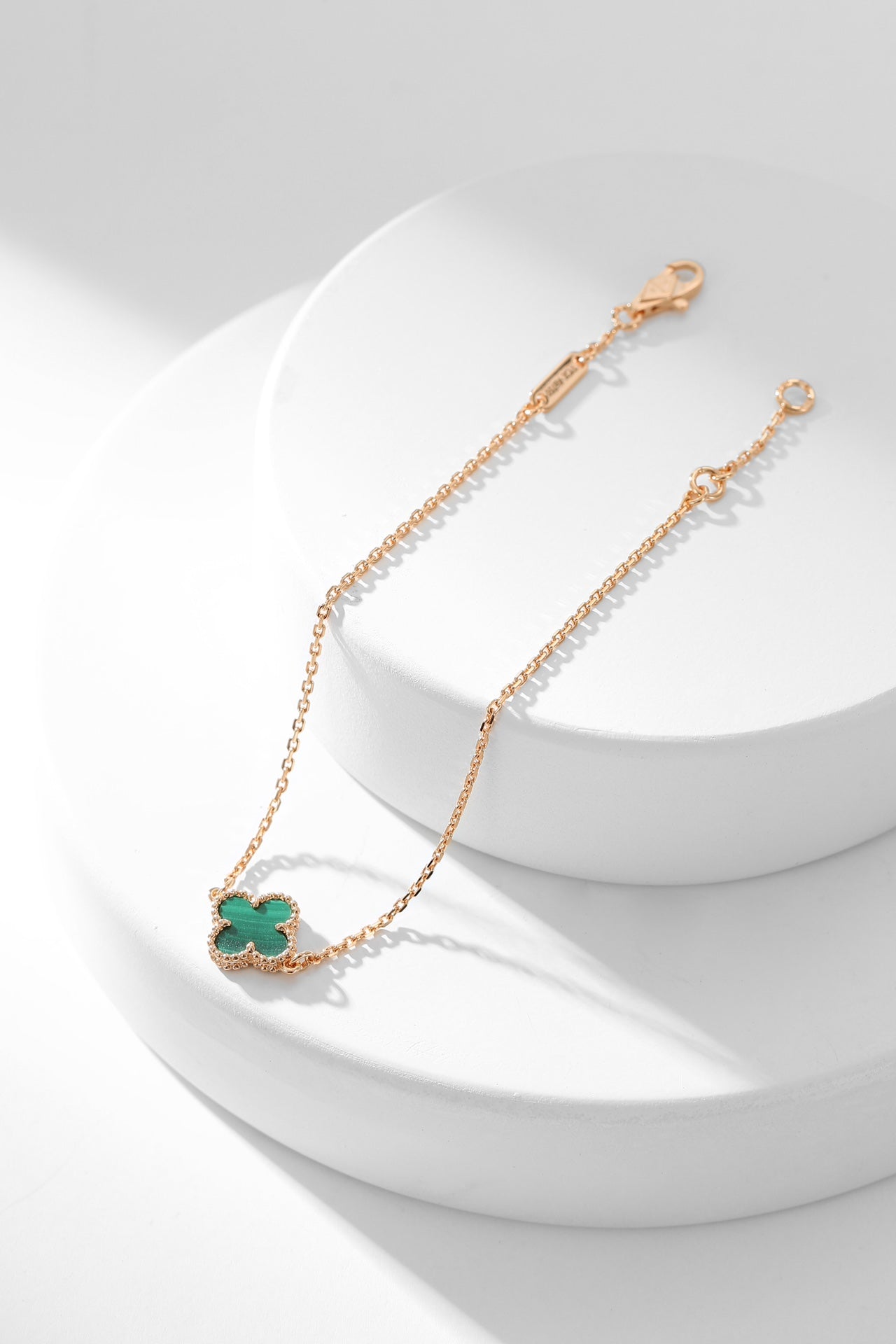 [Max Jewelry ]CLOVER BRACELET MALACHITE 1 MOTIF