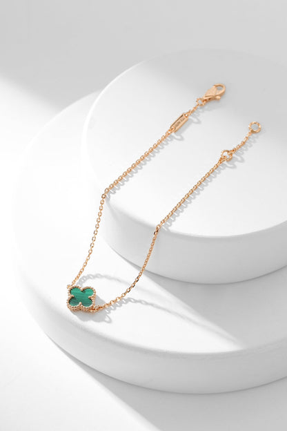 [Max Jewelry ]CLOVER BRACELET MALACHITE 1 MOTIF