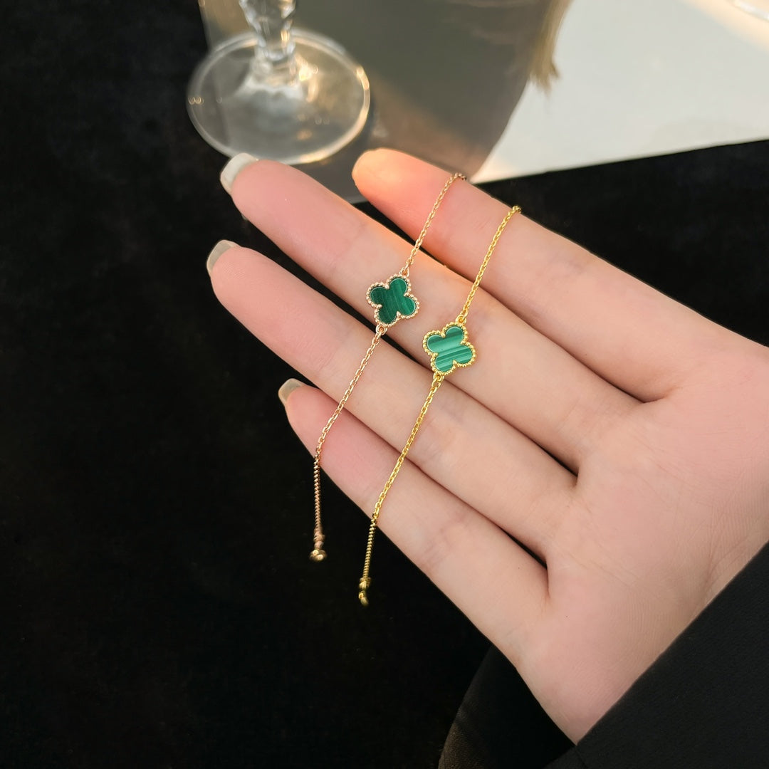 [Max Jewelry ]CLOVER BRACELET MALACHITE 1 MOTIF