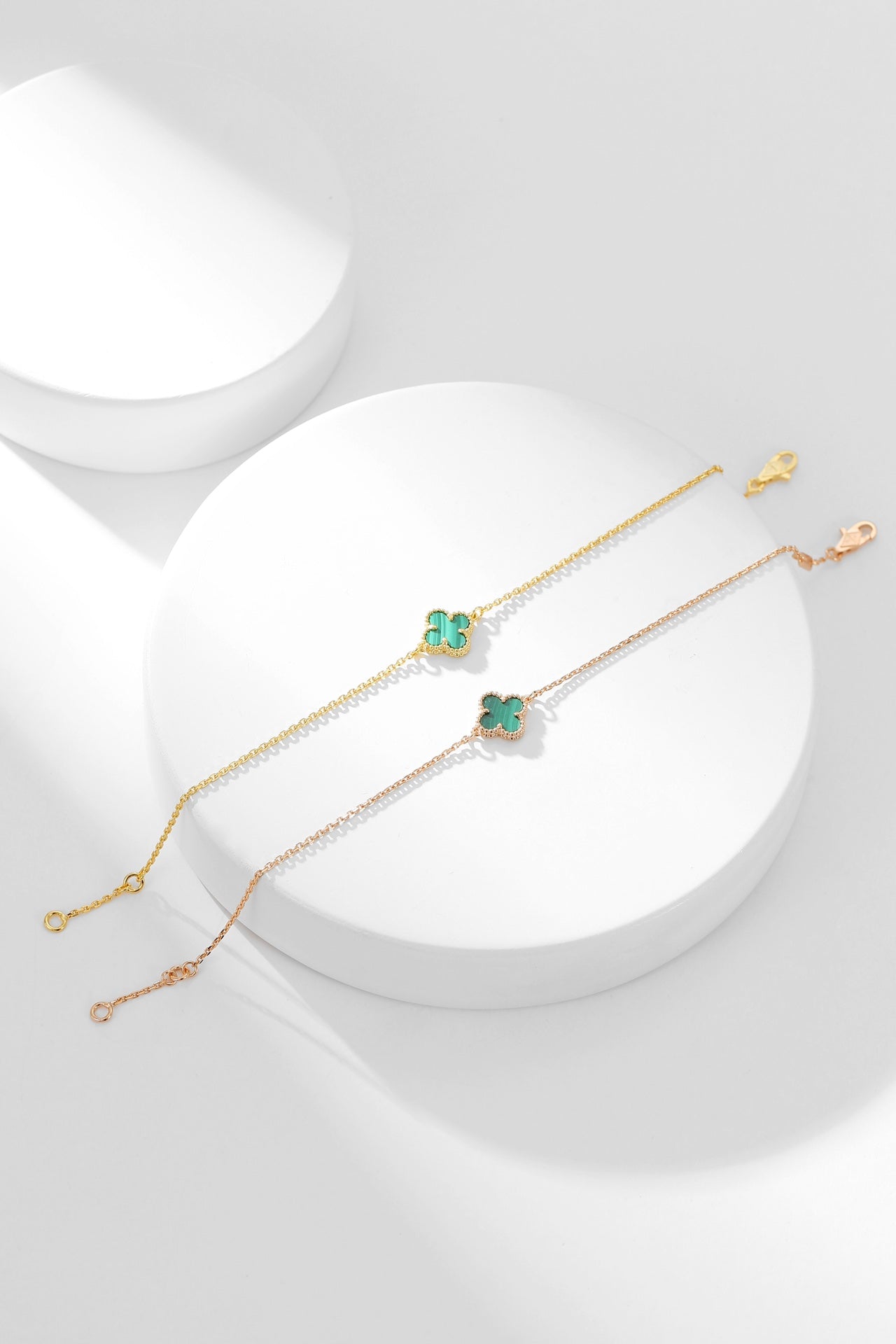 [Max Jewelry ]CLOVER BRACELET MALACHITE 1 MOTIF
