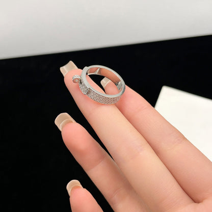 [Max Jewelry ]KELLY SILVER DIAMOND RING