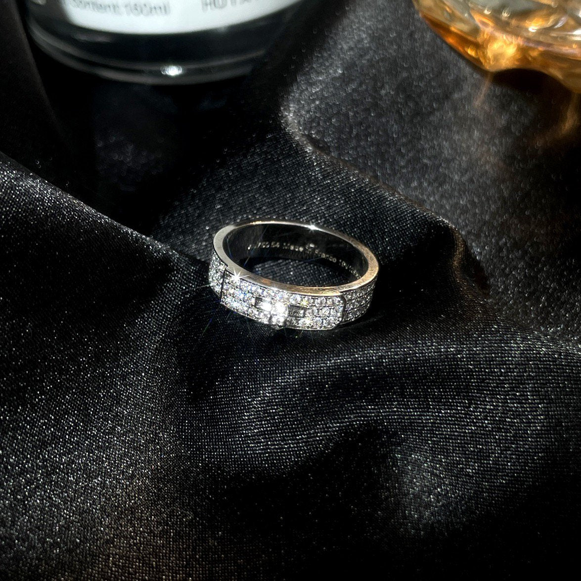[Max Jewelry ]KELLY SILVER DIAMOND RING