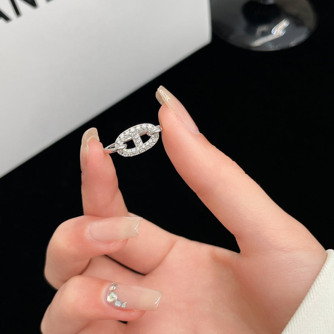 [Max Jewelry ]RONDE SMALL SILVER DIAMOND RING