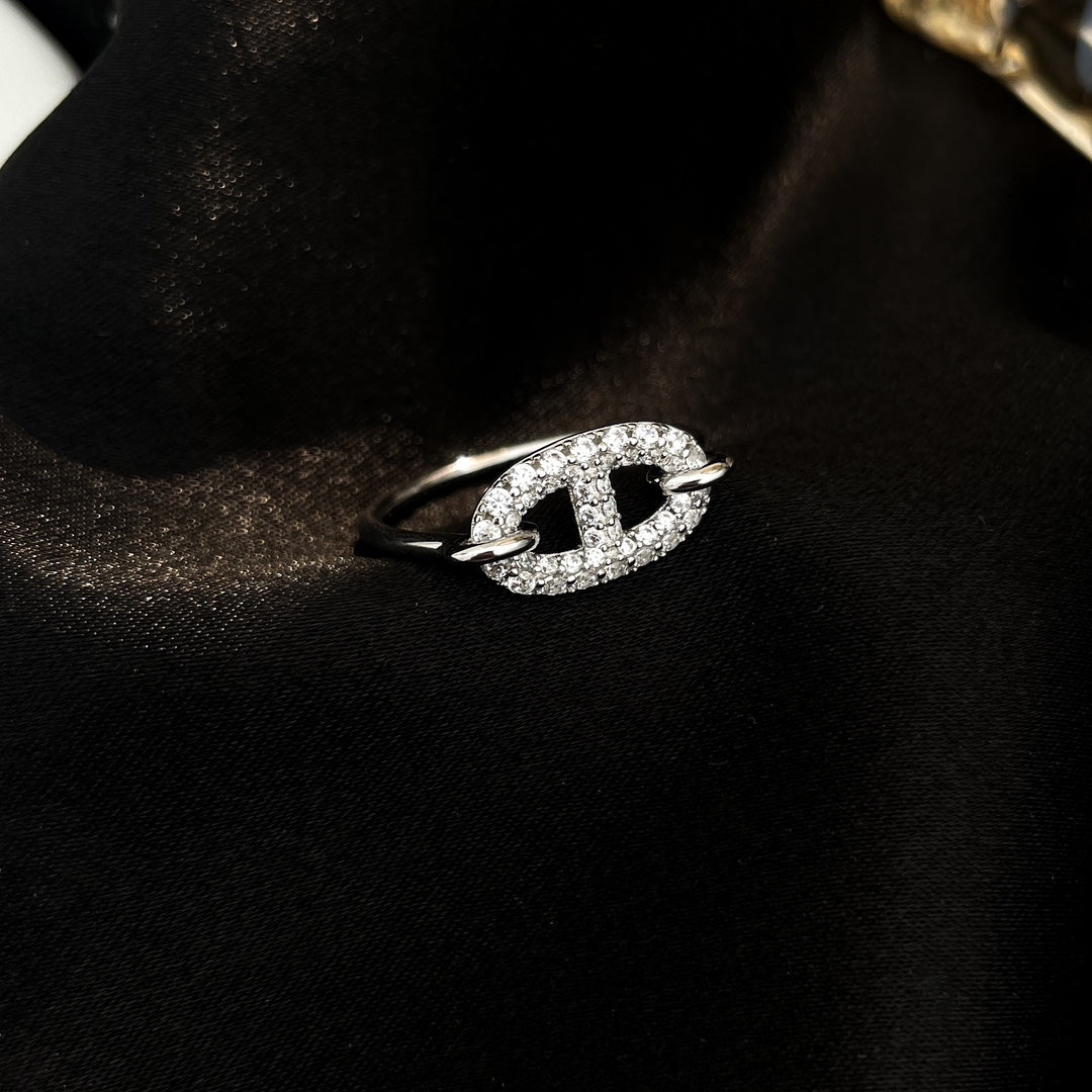 [Max Jewelry ]RONDE SMALL SILVER DIAMOND RING
