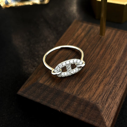 [Max Jewelry ]RONDE SMALL SILVER DIAMOND RING