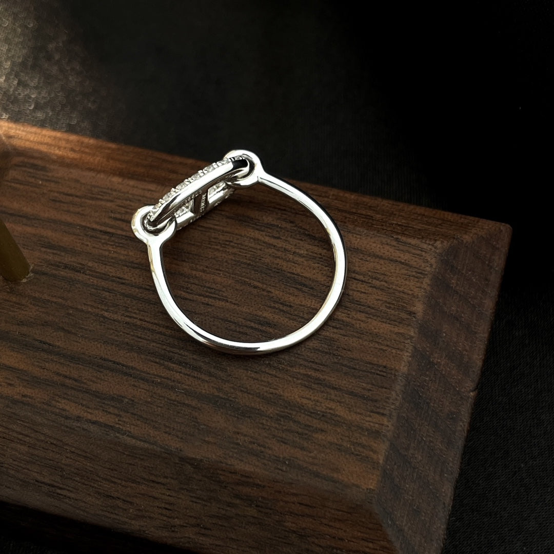 [Max Jewelry ]RONDE SMALL SILVER DIAMOND RING