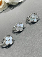 [Plus&Max]CLOVER SILVER MOP DIAMOND RING