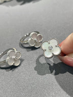 [Plus&Max]CLOVER SILVER MOP DIAMOND RING