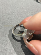 [Plus&Max]CLOVER SILVER MOP DIAMOND RING