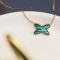 [Plus&Max]JEUX MALACHITE 1 DIAMOND PINK GOLD NECKLACE