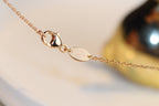 [Plus&Max]JEUX MALACHITE 1 DIAMOND PINK GOLD NECKLACE