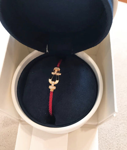 [Max Jewelry ]FORCE 10 HALF DIAMOND PINK GOLD RED CORDERI LARGE AND MEDIUM MODEL