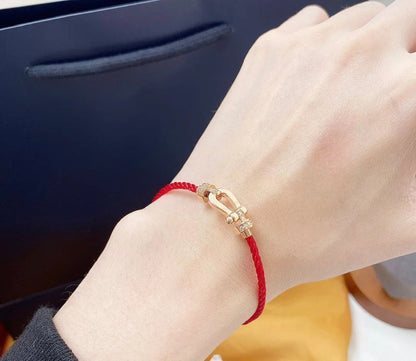 [Max Jewelry ]FORCE 10 HALF DIAMOND PINK GOLD RED CORDERI LARGE AND MEDIUM MODEL