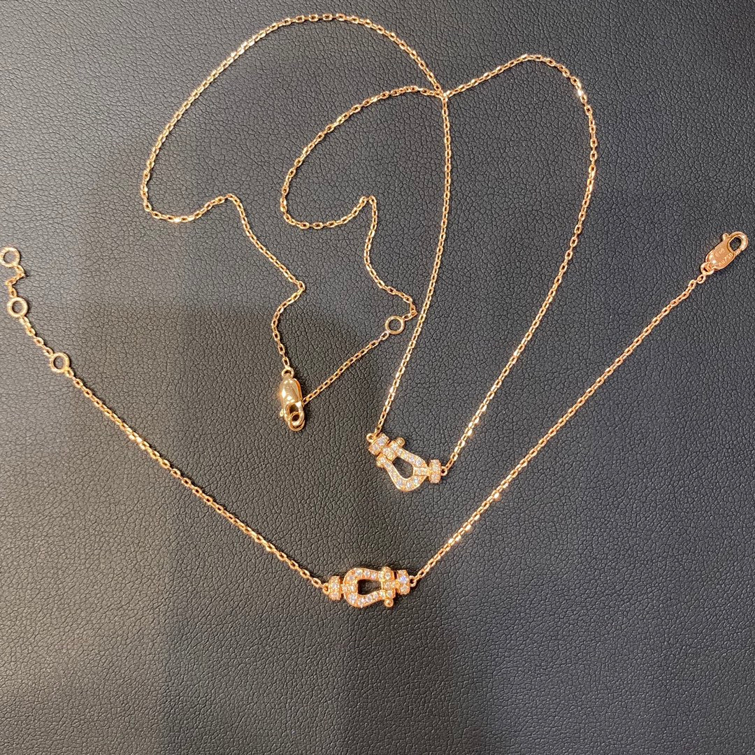 [Max Jewelry ]FORCE 10 DIAMOND PINK GOLD NECKLACE MINI MODEL