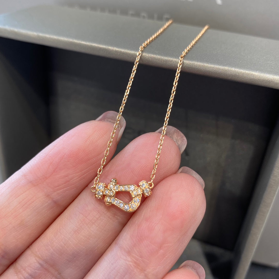 [Max Jewelry ]FORCE 10 DIAMOND PINK GOLD NECKLACE MINI MODEL