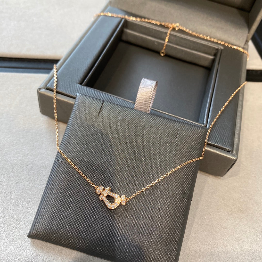 [Max Jewelry ]FORCE 10 DIAMOND PINK GOLD NECKLACE MINI MODEL