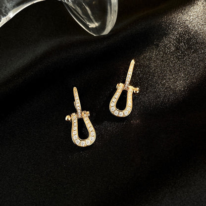 [Max Jewelry ]FORCE 10 FULL DIAMOND DROP EARRINGS MEDIUM MODEL