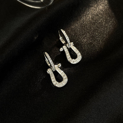[Max Jewelry ]FORCE 10 FULL DIAMOND DROP EARRINGS MEDIUM MODEL