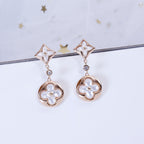 [Plus&Max]STAR AND SUN PINK GOLD MOP DROP EARRINGS