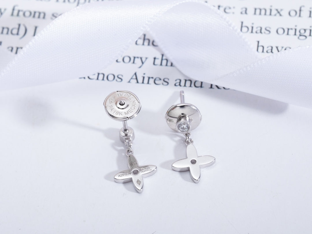 [Max Jewelry ]VIDYLLE SILVER DIAMOND MINI DROP EARRINGS