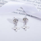 [Plus&Max]VIDYLLE SILVER DIAMOND MINI DROP EARRINGS