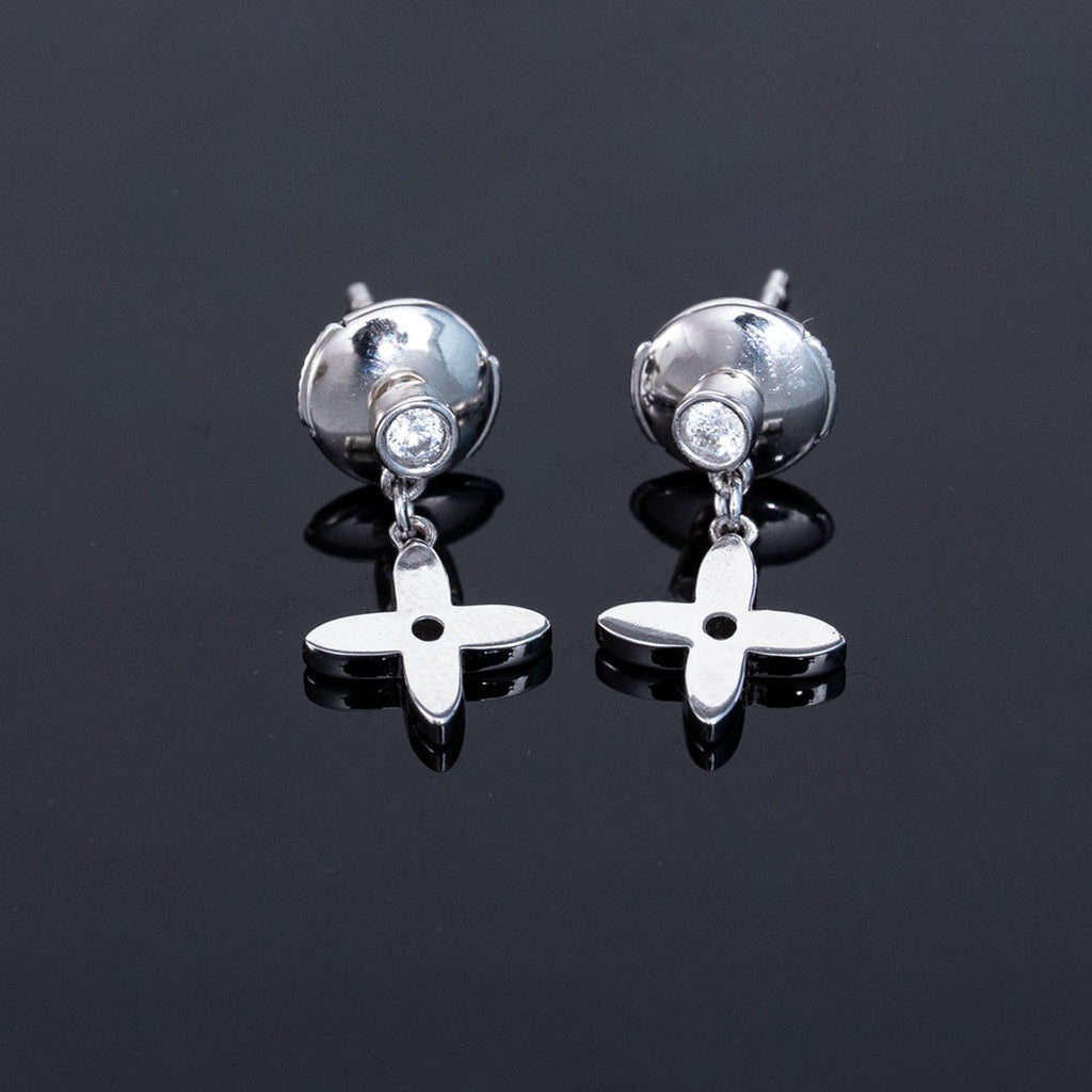 [Plus&Max]VIDYLLE SILVER DIAMOND MINI DROP EARRINGS