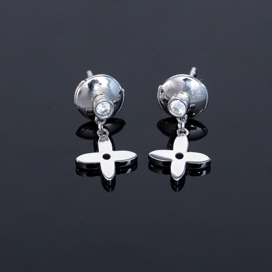 [Max Jewelry ]VIDYLLE SILVER DIAMOND MINI DROP EARRINGS
