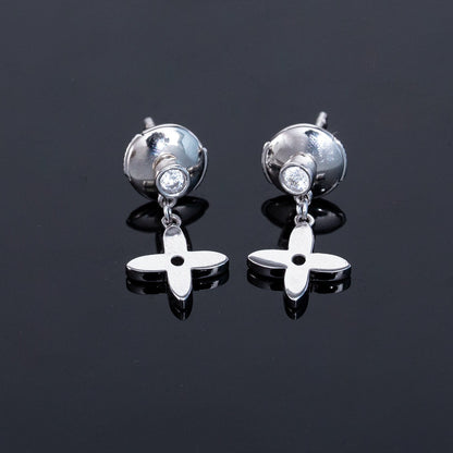 [Max Jewelry ]VIDYLLE SILVER DIAMOND MINI DROP EARRINGS