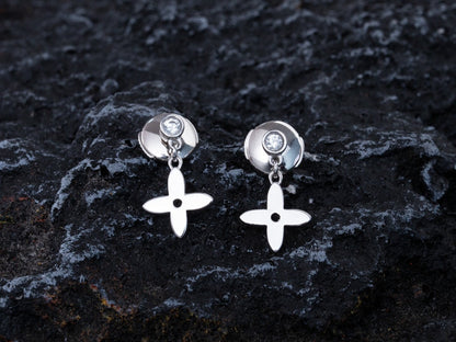 [Max Jewelry ]VIDYLLE SILVER DIAMOND MINI DROP EARRINGS