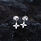 [Plus&Max]VIDYLLE SILVER DIAMOND MINI DROP EARRINGS