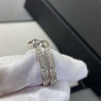 [Plus&Max]LOVE DIAMOND SILVER HOOP EARRINGS