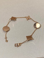 [Plus&Max]STAR AND SUN 5 MOTIF MOP PINK GOLD BRACELET