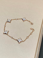 [Plus&Max]STAR 4 MOTIF MOP DIAMOND PINK GOLD BRACELET