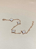 [Plus&Max]STAR 4 MOTIF MOP DIAMOND PINK GOLD BRACELET