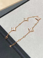 [Plus&Max]STAR 4 MOTIF MOP DIAMOND PINK GOLD BRACELET