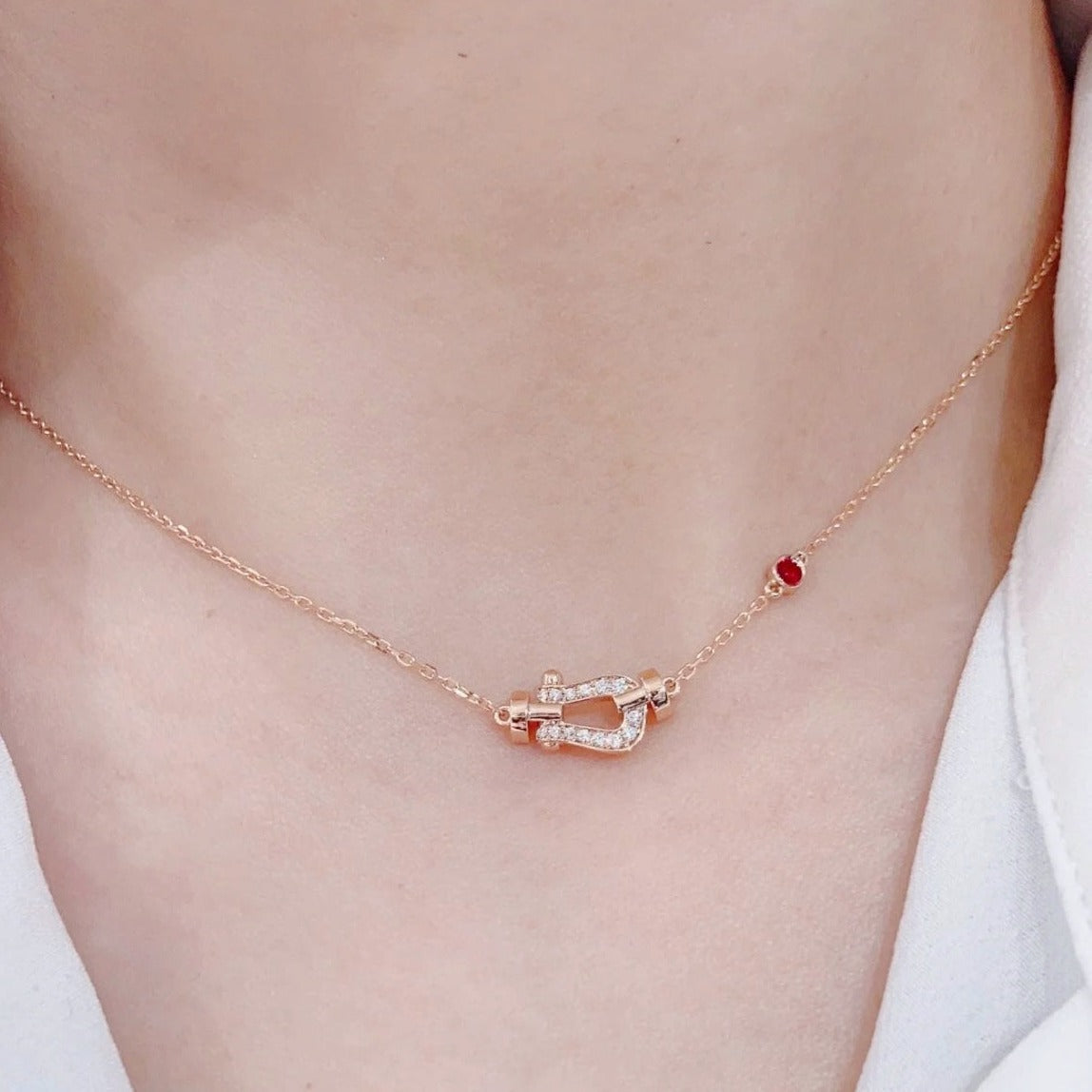 [Max Jewelry ]FORCE 10 DIAMOND PINK GOLD NECKLACE