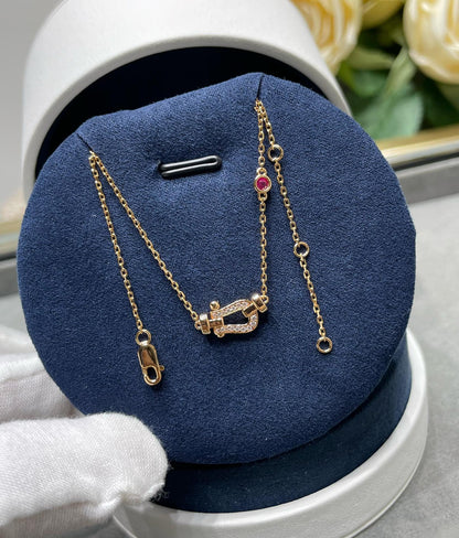 [Max Jewelry ]FORCE 10 DIAMOND PINK GOLD NECKLACE