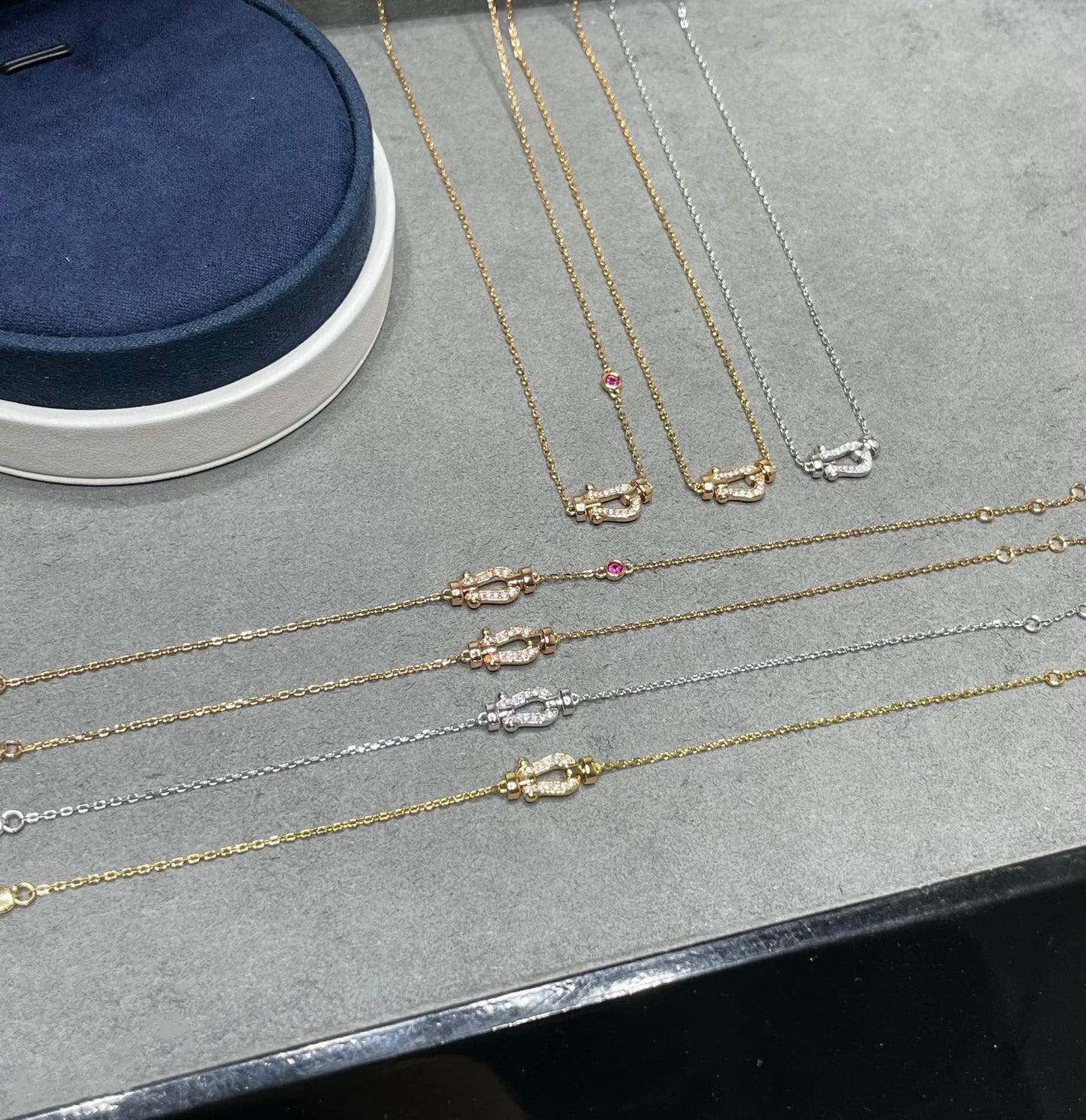 [Max Jewelry ]FORCE 10 DIAMOND PINK GOLD NECKLACE