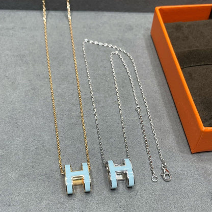 [Max Jewelry ]POP H SKY BLUE NECKLACE