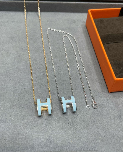 [Max Jewelry ]POP H SKY BLUE NECKLACE