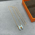 [Plus&Max]POP H SKY BLUE NECKLACE
