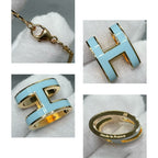 [Plus&Max]POP H SKY BLUE NECKLACE