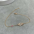 [Plus&Max]FORCE 10 DIAMOND CHAIN LINK PINK GOLD BRACELET