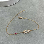 [Plus&Max]FORCE 10 DIAMOND CHAIN LINK PINK GOLD BRACELET