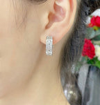 [Plus&Max]LOVE 5.5MM DIAMOND PAVED EARRINGS