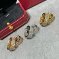 [Plus&Max]LOVE 5.5MM DIAMOND PAVED EARRINGS